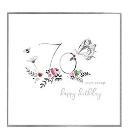 70 years young!, extra large card