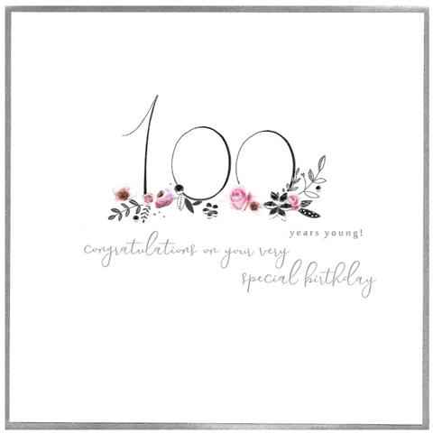 100 years young!, extra large card